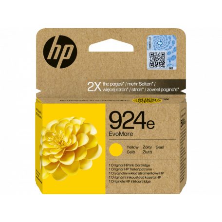 HP 4K0U9NE Tintapatron Yellow 800 oldal kapacitás No.924e EvoMore