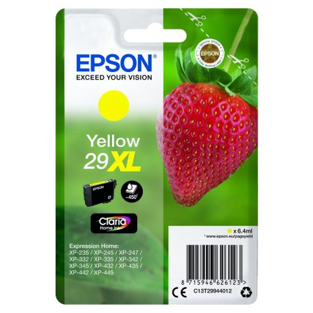 Epson T2994 Tintapatron Yellow 6,4ml No.29XL