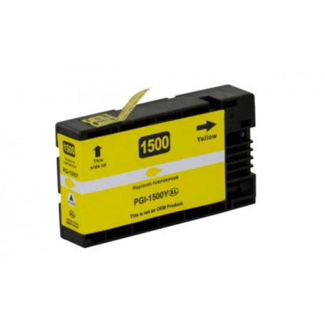 Utángyártott CANON PGI1500XL Tintapatron Yellow WHITE BOX