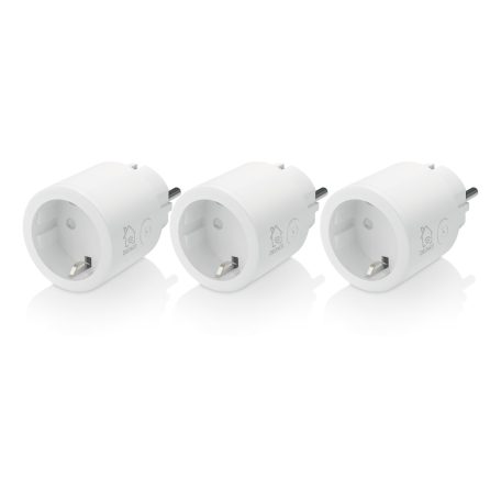 Deltaco SMART HOME SH-P01-3P WiFi, 1xCEE 7/3, 10A, fehér, időzítős, 3db/csomag Aljzat