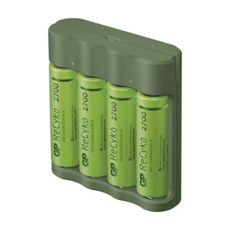 GP Akkumulátor töltő USB Adapter Everyday B421+4xAA GP ReCyko 2700mAh