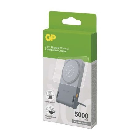 GP Powerbank Q05B , 5 000 mAh, 20 W+Wireless, fekete