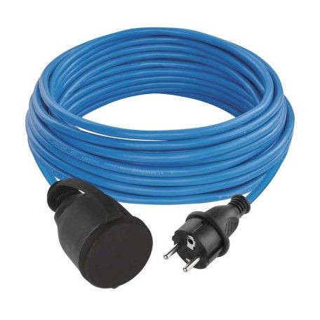 Fagyásálló hosszabbító kábel Cord 10 m / 1 socket / black / PVC / 230 V / 1,5 mm2