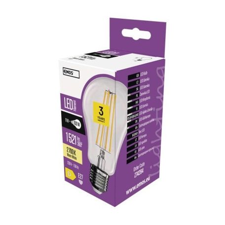 LED izzó Filament A60 / E27 / 11 W (100 W) / 1 521 lm / meleg fehér