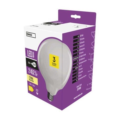 LED izzó Filament gömb / E27 / 18 W (150 W) / 2 452 lm / meleg fehér