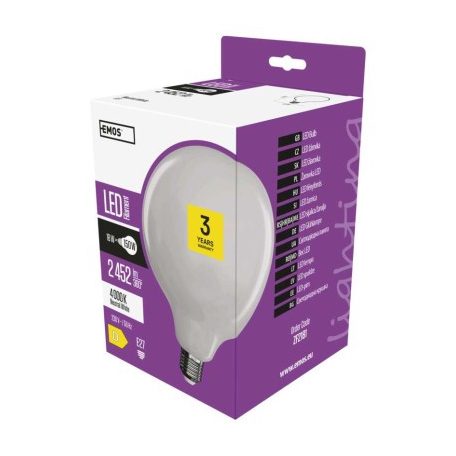 LED izzó Filament gömb / E27 / 18 W (150 W) / 2 452 lm / természetes fehér