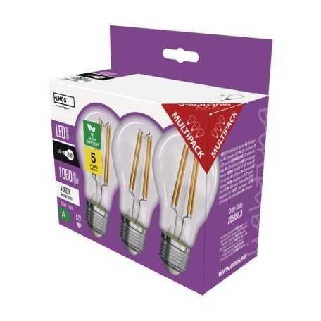 LED izzó Filament A CLASS A60 / E27 / 5 W (75 W) / 1 060 lm / természetes fehér