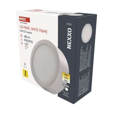 LED felületi lámpatest NEXXO, kerek, fehér, 7,6W, CCT