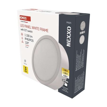 LED felületi lámpatest NEXXO, kerek, fehér, 12,5W, CCT