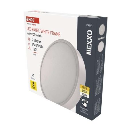 LED felületi lámpatest NEXXO, kerek, fehér, 28,5W, CCT