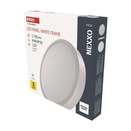 LED-es felületi lámpatest NEXXO, kerek, fehér, 28,5W, semleges fehér