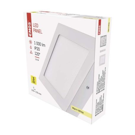 EMOS LED panel falon kívüli 12.5W 1000lm IP20 meleg fehér