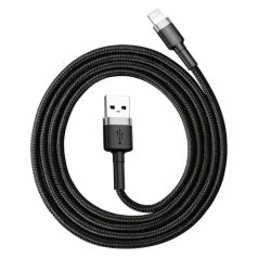   Baseus Cafule 1,5A 2 m-es Lightning USB-kábel (szürke-fekete)