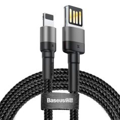   Baseus Cafule 1,5A 2 m-es Lightning USB-kábel (kétoldalas) (szürke-fekete)