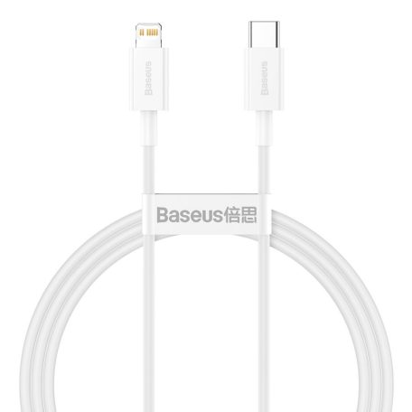 Baseus Superior Series USB-C-Lightning kábel, 20 W, PD, 1 m (fehér)