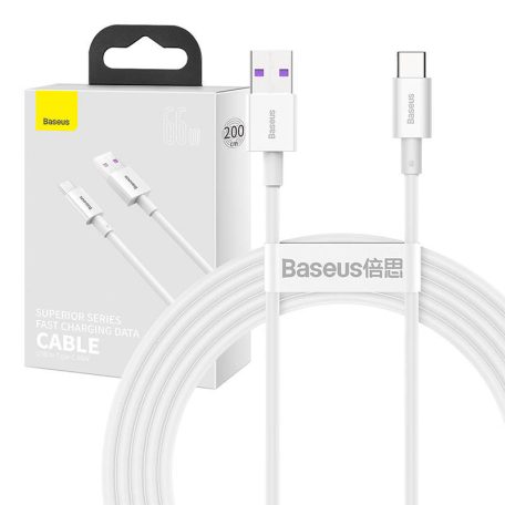 Baseus Superior Series USB-USB-C kábel, 66 W, 2 m (fehér)