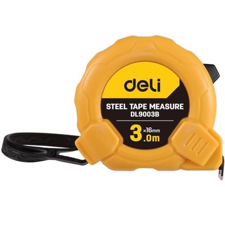 Deli Tools EDL9003B mérőszalag 3m / 16mm (sárga)