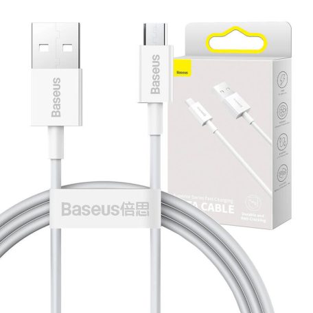 Baseus Superior Series USB-Micro-USB kábel, 2A, 1m (fehér)
