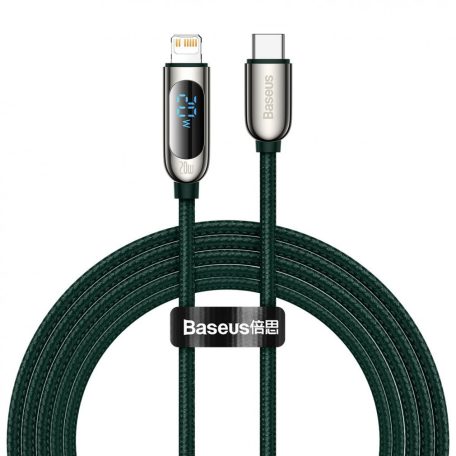 Baseus USB-C-Lightning kijelzőkábel, PD, 20 W, 2 m (zöld)