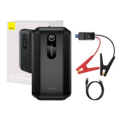   Baseus Super Energy Autó Jump Starter Powerbank / Indító, 10000mAh, 1000A, USB (fekete)