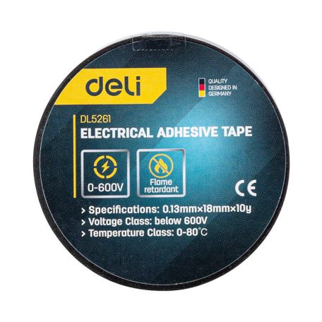 Elektromos szigetelőszalag Deli Tools EDL5261, 10m