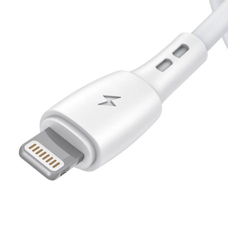 USB és Lightning kábel VFAN Racing X05, 3A, 2m (fehér)