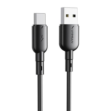 USB és USB-C kábel VFAN Colorful X11, 3A, 1m (fekete)