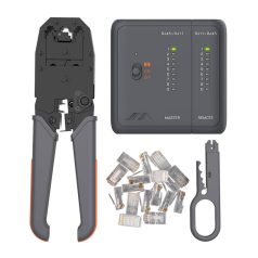   5-in-1 Kit: Cable Tester, Crimper, Stripping Knife, Case, RJ45 Plugs Jimi Home JM-GTW5N