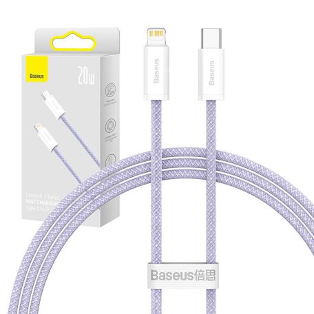 Baseus Dynamic 2 series USB-C - Lightning töltőkábel, adatkábel, 20W, 1m (lila)