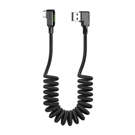 USB to USB-C cable, Mcdodo CA-7310, angled, 1.8m (black)