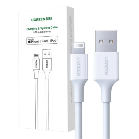 UGREEN US155 USB-Lightning kábel 2.4A, 0.5m (fehér)