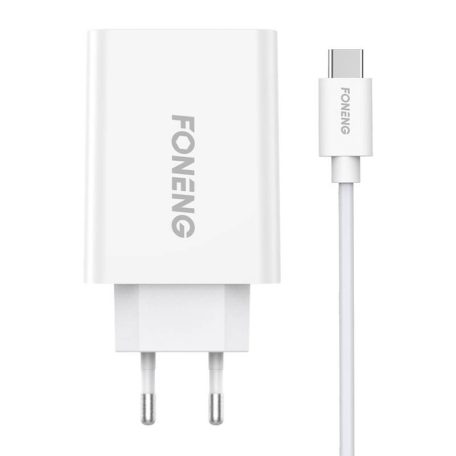 Fast charger Foneng 1x USB EU43 10.5W+ USB Type C cable