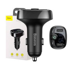   Baseus S-09A Bluetooth 2xUSB microSD FM adó, autós töltő (fekete)