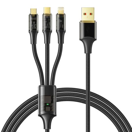 3in1 USB to USB-C / Lightning / Micro USB Cable, Mcdodo CA-3330, 1.2m (Black)