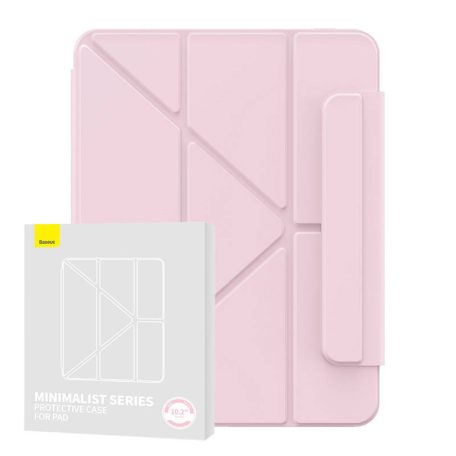 Baseus Minimalista mágneses tok Pad 10.2″ (2019/2020/2021) (babarózsaszín)