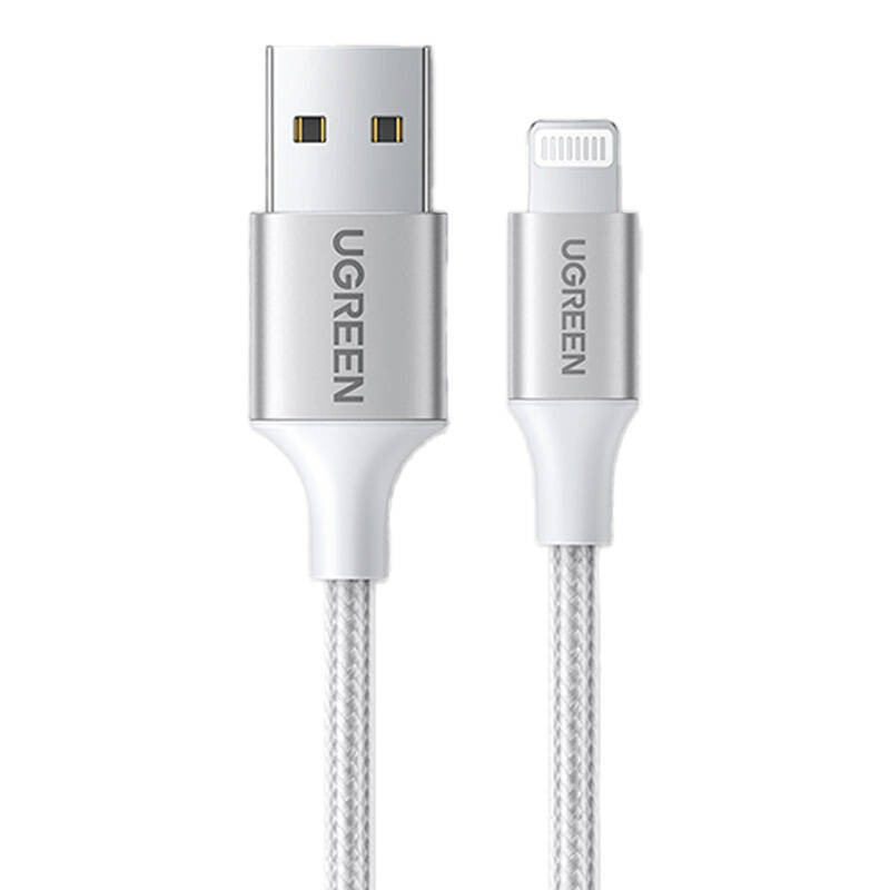 Cable Lightning to USB UGREEN 2.4A US199, 2m (silver) - ✓