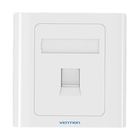 1-Port Keystone Wall Plate 86 Type Vention IFAW0 White