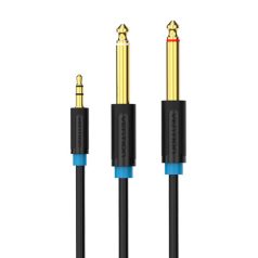 Audio Cable 3.5mm TRS to 2x 6.35mm Vention BACBF 1m (black)