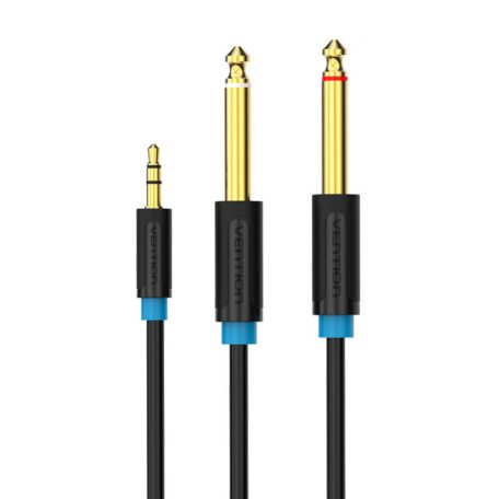 Audio Cable 3.5mm TRS to 2x 6.35mm Vention BACBF 1m (black)