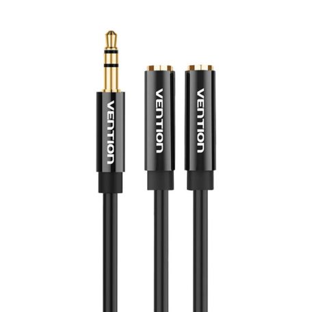 Audio Splitter 3.5mm Male to 2x 3.5mm Female Vention BBSBY 0.3m Black