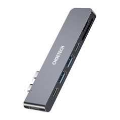   Docking Station Choetech HUB-M14 for Macbook Pro, 7-in-2 USB-C, Thunderbolt 3 (silver)