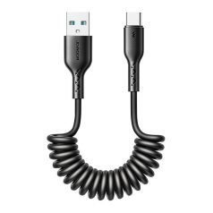   Fast Charging cable for car Joyroom USB-A to Type-C Easy-Travel Series 3A 1.5m, coiled (black)