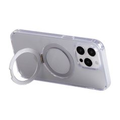   Magnetic protective phone case with holder Joyroom JR-BP004 for iPhone 15 Pro (transparent)