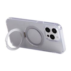   Magnetic protective phone case with holder Joyroom JR-BP004 for iPhone 15 (transparent)