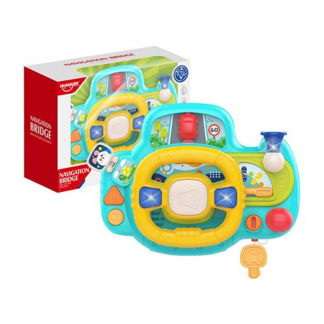 Interactive steering wheel for children (blue) Huanger HE0541