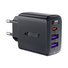 Wall charger Acefast A57 GaN 2xUSB-A+USB-C PD35W EU (black)