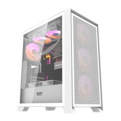   arkflash DRX70 Mesh számítógépház + 4 RGB ventilátor (fehér)