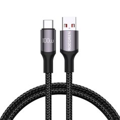   Fast Charging cable Rocoren USB-A to USB-C Retro Series 1m 100W (grey)