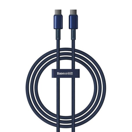 Cable USB-C to USB-C Baseus Tungsten Gold, 100W, 1m (blue)