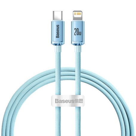 Kabel USB-C do iP Baseus Crystal Shine,  20W, 1.2m (niebieski)